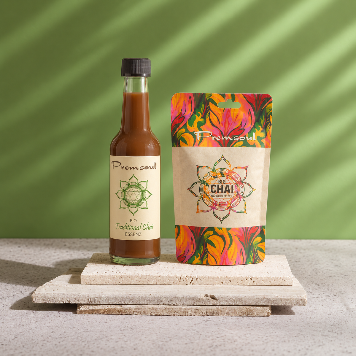 Premsoul Chai Ritual Starter Bundle with Traditional Chai Essenz and refill pouch
